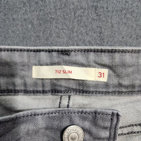 Levi's 712 Women 31 Gray Mid Rise Slim Jeans - Picture 6 of 13